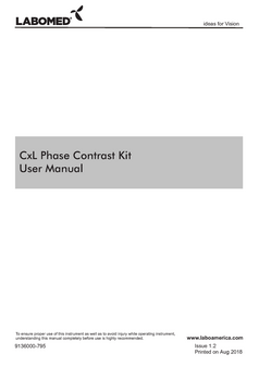 Gebruikershandleiding CxL Phase Kit