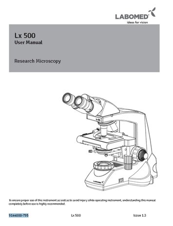 Gebruikershandleiding Lx500